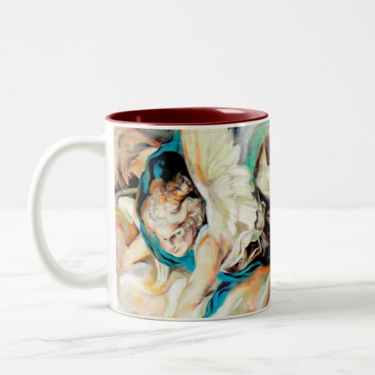 Himmel und Erde - feine Kunst-Tasse Zweifarbige Tasse (Links)