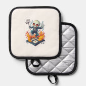 Himmel und Hölle aus der Hölle � Lustiger Dämonens Topflappen (Vorderseite/Rückseite)