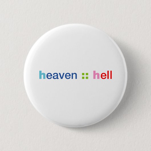Himmel und Hölle Button (Vorderseite)