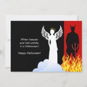 Himmel und Hölle Halloween-Party Einladung (Rückseite)