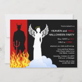 Himmel und Hölle Halloween-Party Einladung (Vorderseite)