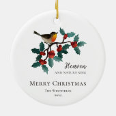 Himmel und Natur Sing Bird zu Heiligabend Keramik Ornament (Hinten)