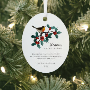 Himmel und Natur Sing Bird zu Heiligabend Ornament Aus Metall