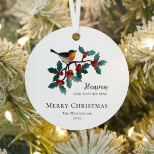 Himmel und Natur Sing Bird zu Heiligabend Ornament Aus Metall