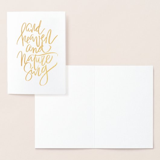 Himmel und Natur Sing Weihnachten Handgeschriebene Folienkarte (Anzeige)