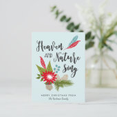 Himmel und Natur Sing | Weihnachtspostkarte Feiertagspostkarte (Stehend Vorderseite)