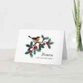 Himmel und Natur Sing Winter Bird Heilige Weihnach Karte (Vorderseite)