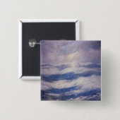 Himmel und Ozean (von Emil Carlsen) Button (Vorne & Hinten)