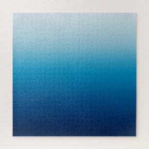 Himmel- und Ozeanblauer Ombre Puzzle