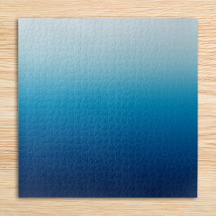 Himmel- und Ozeanblauer Ombre Puzzle