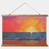 Himmel und Sternexplosion der Apfelhaut Wandteppich Mit Holzrahmen (Vorderseite)