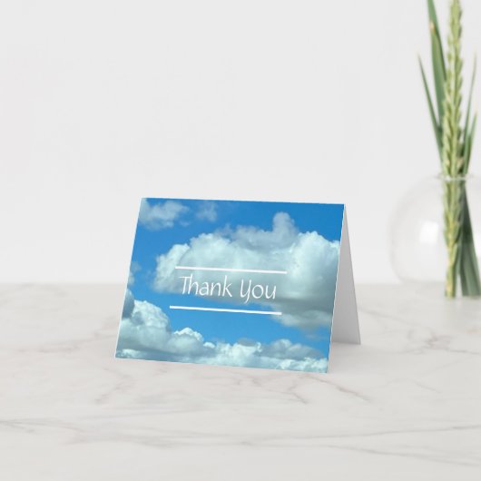 Himmel und Wolken Dankeskarte (Vorderseite)
