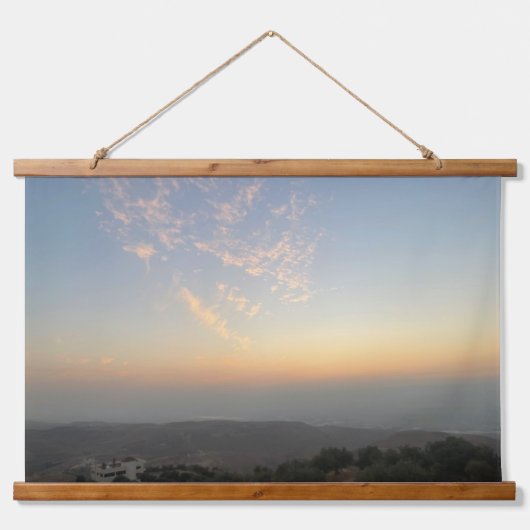 Himmel und Wolken Wandteppich Mit Holzrahmen (Vorne)