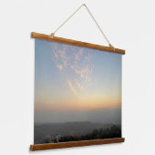 Himmel und Wolken Wandteppich Mit Holzrahmen (Gewinkelt)