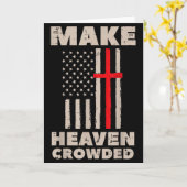 Himmel uns Flagge Patriotisch Christlich Religiös  Karte (Gelbe Blume)