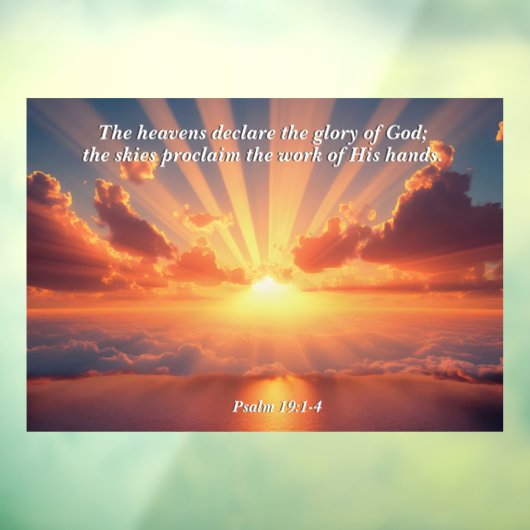 Himmel verkünden den Ruhm: Gott & Schöpfung Verse Fensteraufkleber (Blatt 3)