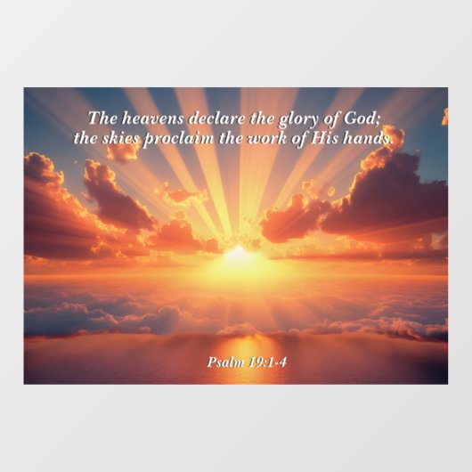 Himmel verkünden den Ruhm: Gott & Schöpfung Verse Fensteraufkleber (Blatt)