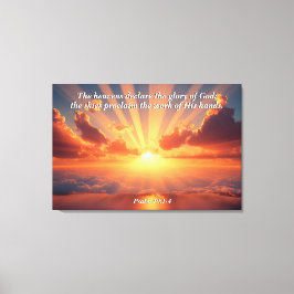 Himmel verkünden den Ruhm: Gott & Schöpfung Verse Leinwanddruck