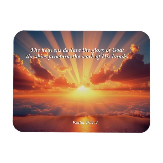 Himmel verkünden den Ruhm: Gott & Schöpfung Verse Magnet (Horizontal)