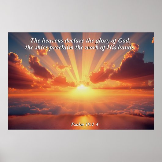Himmel verkünden den Ruhm: Gott & Schöpfung Verse Poster (Vorne)