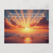 Himmel verkünden den Ruhm: Gott & Schöpfung Verse Postkarte (Vorderseite)