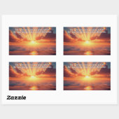 Himmel verkünden den Ruhm: Gott & Schöpfung Verse Rechteckiger Aufkleber (Blatt)