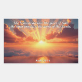 Himmel verkünden den Ruhm: Gott & Schöpfung Verse Rechteckiger Aufkleber (Vorderseite)