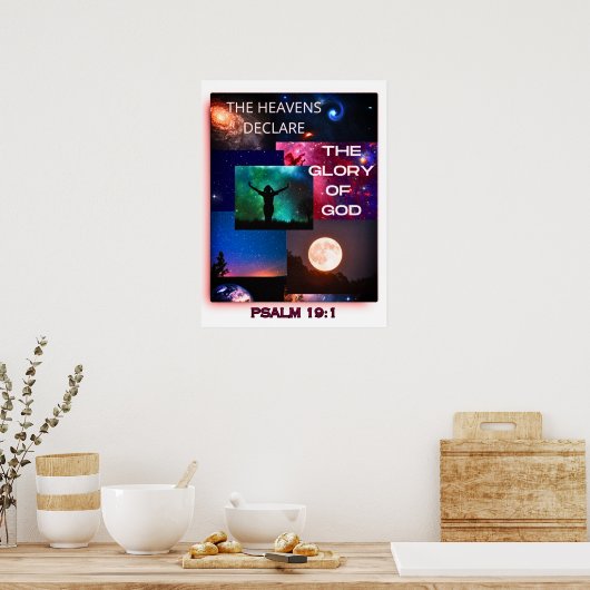 "Himmel verkünden den Ruhm Gottes" Poster (Küche)