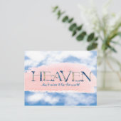 Himmel; Verpassen Sie es nicht für die Christliche Postkarte (Stehend Vorderseite)