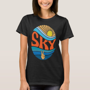 Himmel  Vintage Sonnenuntergang Himmel Groovy Tie  T-Shirt