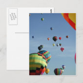 Himmel voller Heißluftballons Postkarte (Vorne/Hinten)