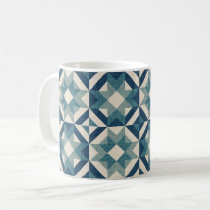 Himmel voller Sterne - Geometrisches Blau Kaffeetasse