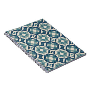 Himmel voller Sterne - Geometrisches Blau Notizblock