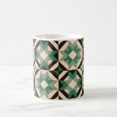 Himmel voller Sterne - Geometrisches Grün Kaffeetasse (Mittel)