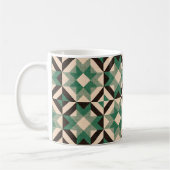 Himmel voller Sterne - Geometrisches Grün Kaffeetasse (Links)