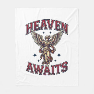 Himmel wartet Gothic Engel Vintage Stich Shirt Fleecedecke