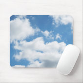Himmel, Wetter, Natur, weiß, blau, wolke, sonnenli Mousepad (Mit Mouse)