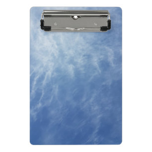 Himmel, Wolken, blau, weiß, blau und weiß, blau Mini Klemmbrett