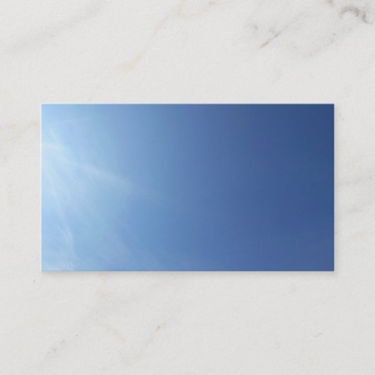 Himmel-Wolken-blaue schlichte klassische Visitenkarte (Vorderseite)