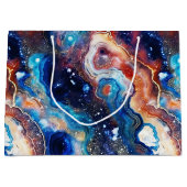 Himmelagath | Feueriges kosmische Steinmuster Große Geschenktüte (Vorderseite)