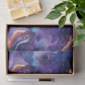 Himmelagit | Kosmisches abstraktes Steinmuster Seidenpapier (Geschenk)