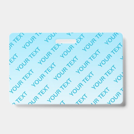 Himmelblau (änderbare Farbe!) Ombre & Textmuster Ausweis (Vorderseite)