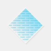 Himmelblau (änderbare Farbe!) Ombre & Textmuster Serviette (Ecke)