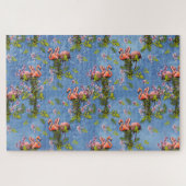 Himmelblau bewölkt und Flamingos Wiederholungsdruc Puzzle (Horizontal)