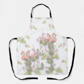 Himmelblau bewölkt und Flamingos Wiederholungsdruc Schürze (Vorderseite)