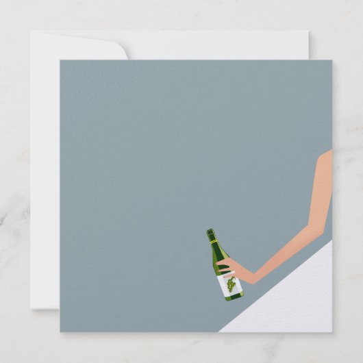 Himmelblau-Brause Einladung (Rückseite)