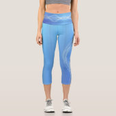 Himmelblau Capri Leggings (Vorderseite)