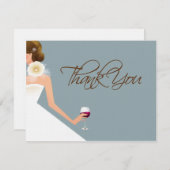 Himmelblau dankt Ihnen Brautpartykoordinate Dankeskarte (Vorne/Hinten)