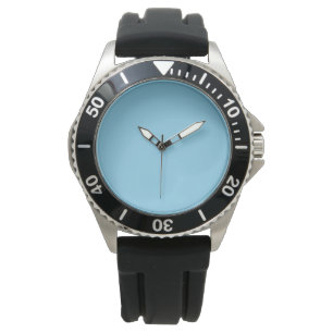 Himmelblau einfarbig armbanduhr