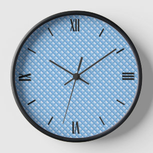 Himmelblau, Emaille-Aussehen, gestopftes Gitter Wanduhr